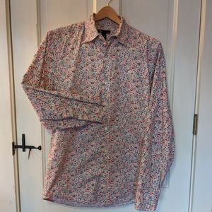 Casual Floral Print Button Up Shirt